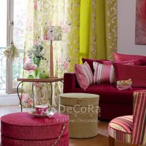 LZRT056-perdea-draperie-model-floral-verde-roz-model-abstract